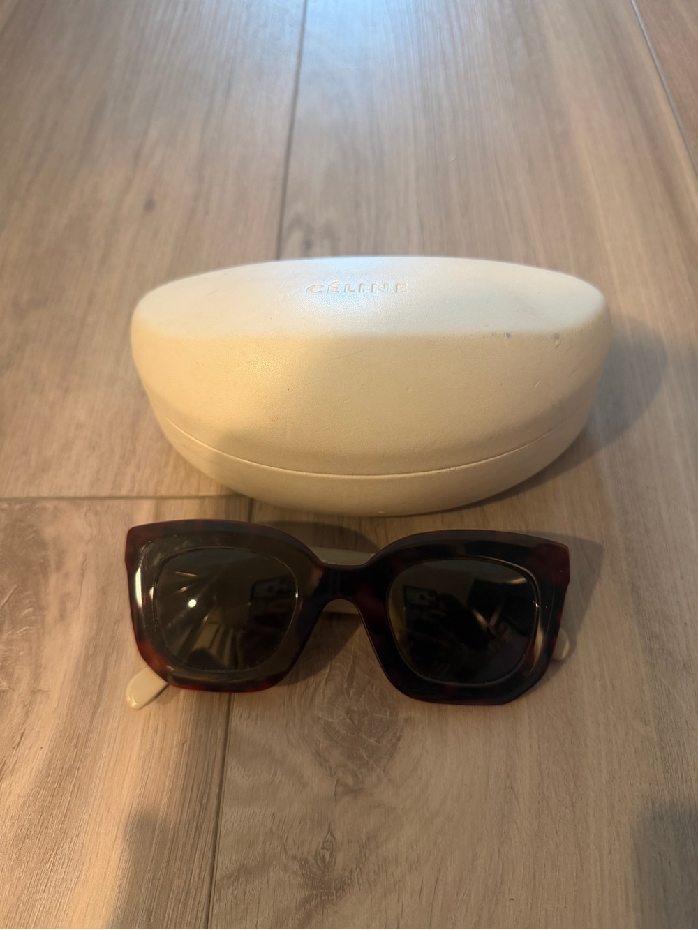 Celine Dark Tortoiseshell Square Sunglasses